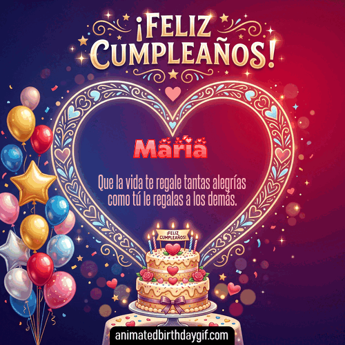 GIF animado de cumpleaños Alguien Especial María diseño 11