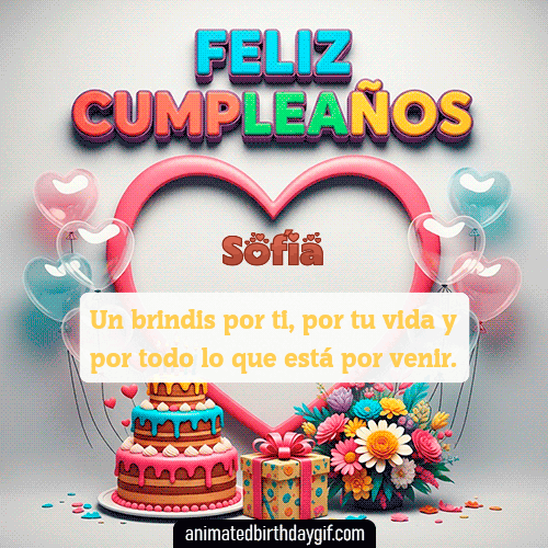GIF animado de cumpleaños Alguien Especial Sofía diseño 9