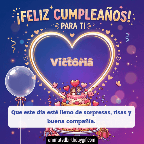 GIF animado de cumpleaños Alguien Especial Victoria diseño 6